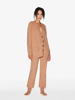La Perla Alpaca Blend Cardigan In Camel< Loungewear