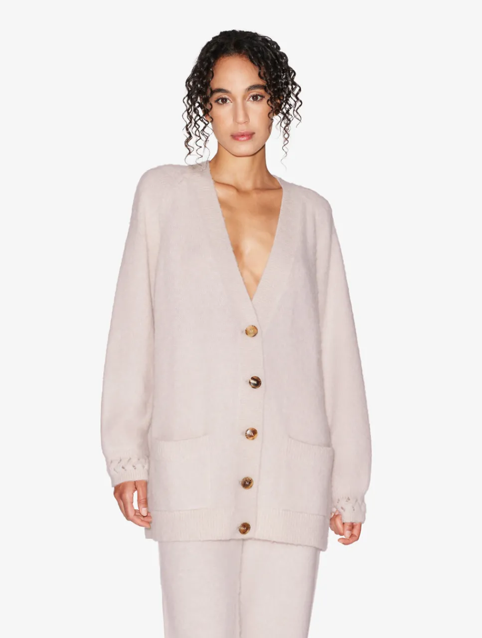 La Perla Alpaca Blend Cardigan In Powder< Loungewear