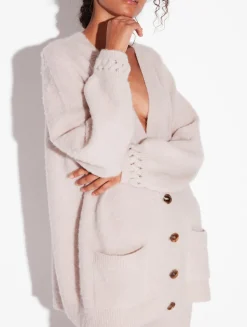 La Perla Alpaca Blend Cardigan In Powder< Loungewear