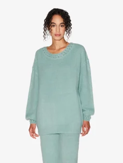 La Perla Alpaca Blend Sweater In Almond< Loungewear