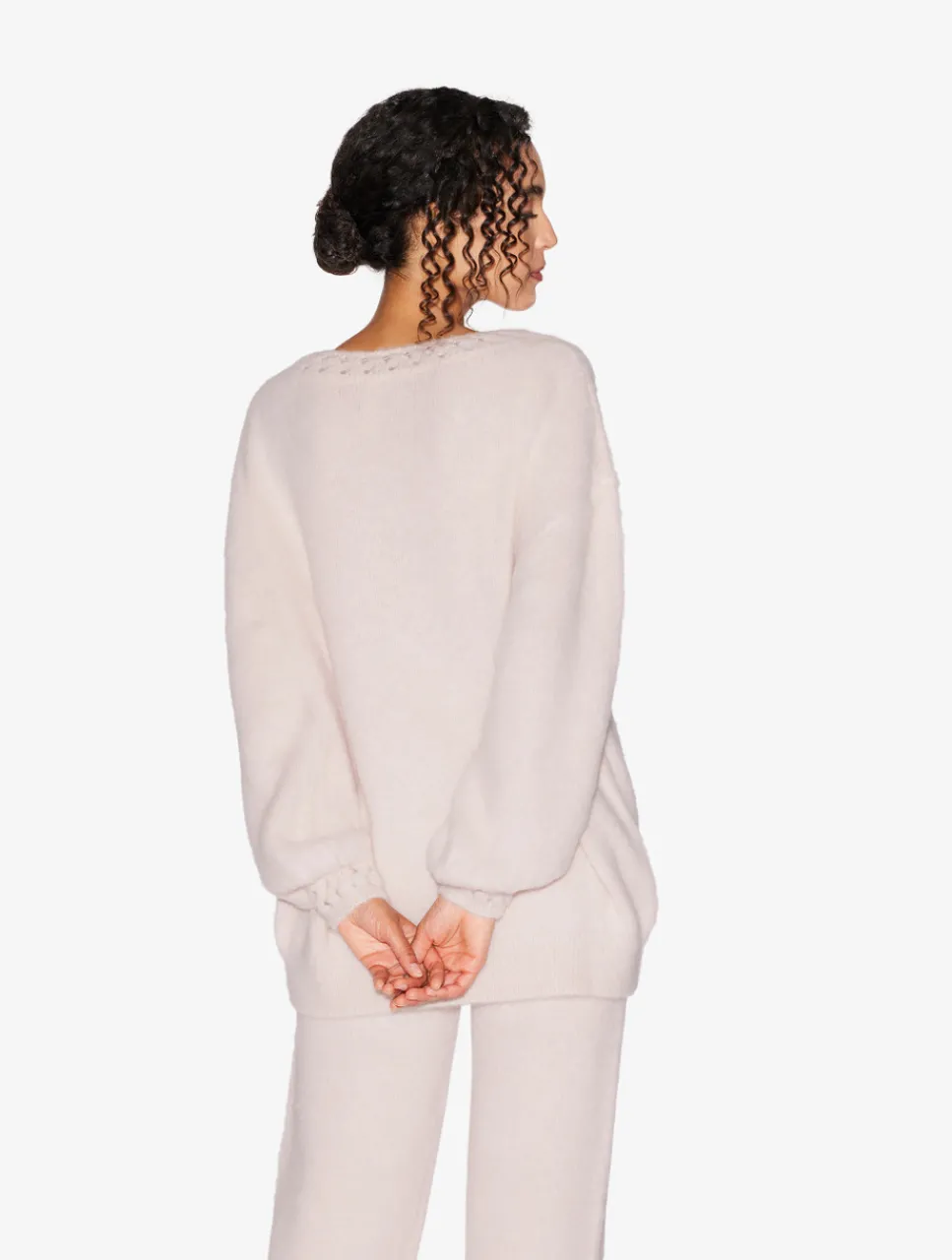 La Perla Alpaca Blend Sweater In Powder< Loungewear