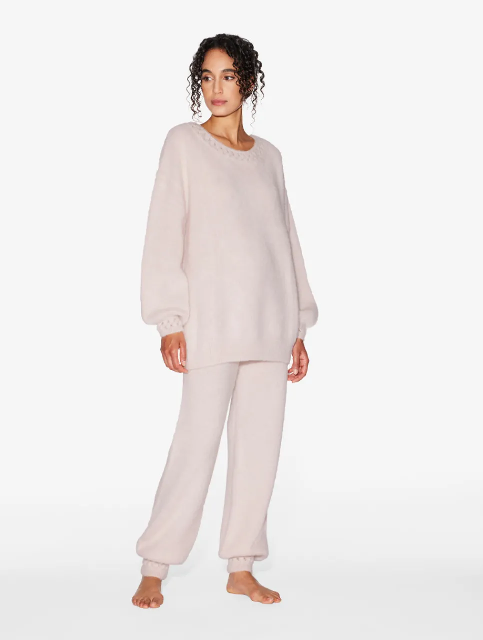 La Perla Alpaca Blend Sweater In Powder< Loungewear