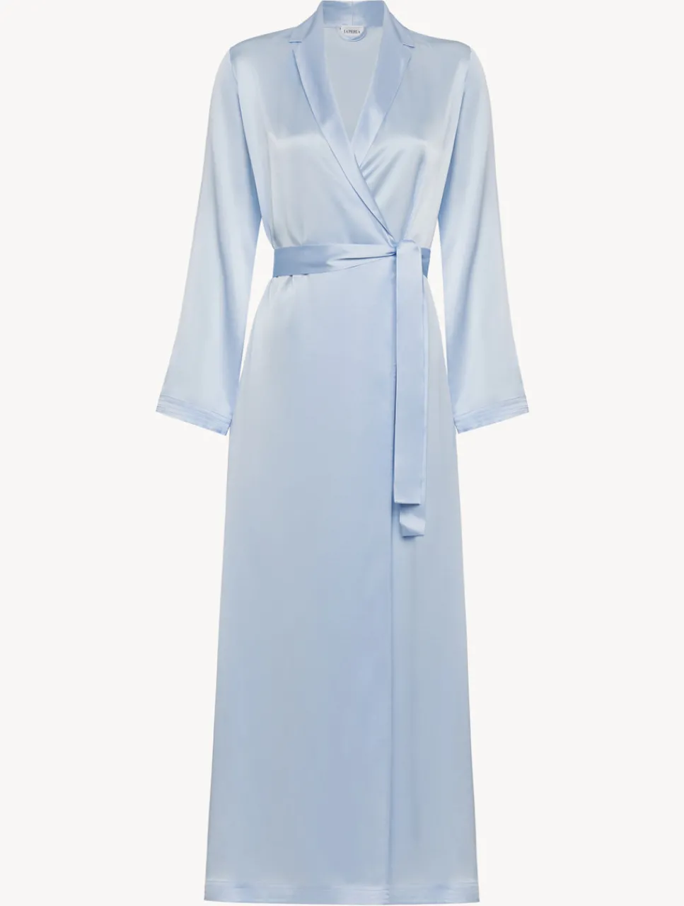 La Perla Azure Silk Long Robe< Robes|Silk Sleepwear