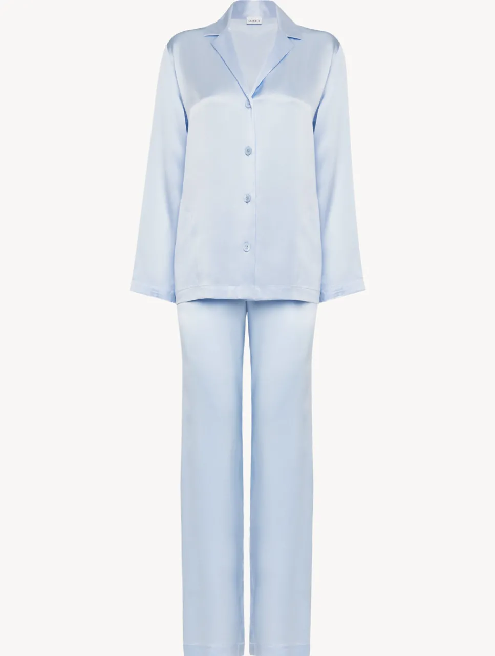 La Perla Azure Silk Pajama Set< Pajamas|Silk Sleepwear