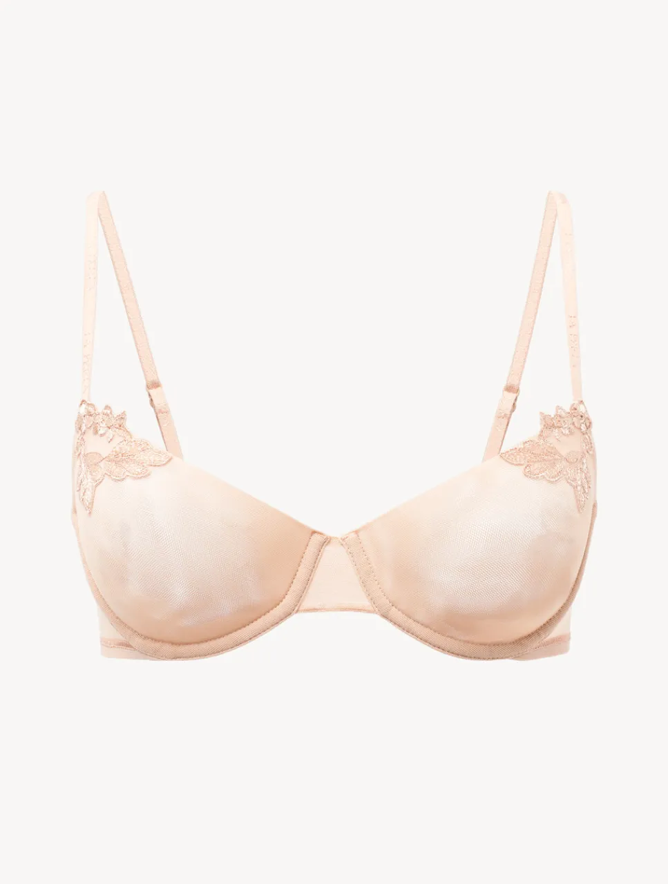 La Perla Balconette Bra In Sand Stretch Tulle< Balconette|Underwired