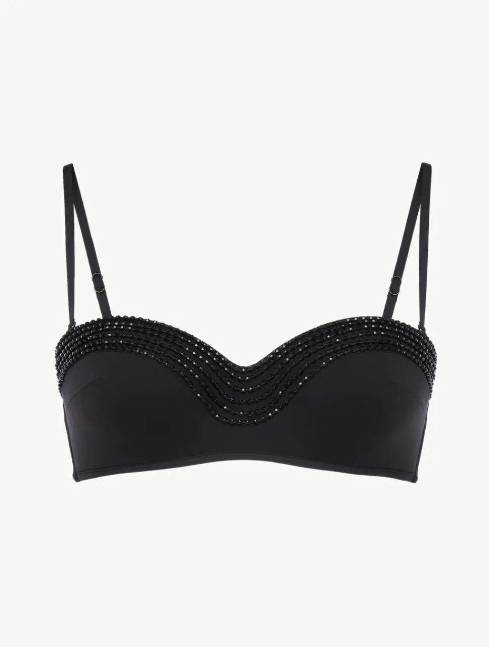 La Perla Bandeau Bikini Top In With Beading< Bikinis