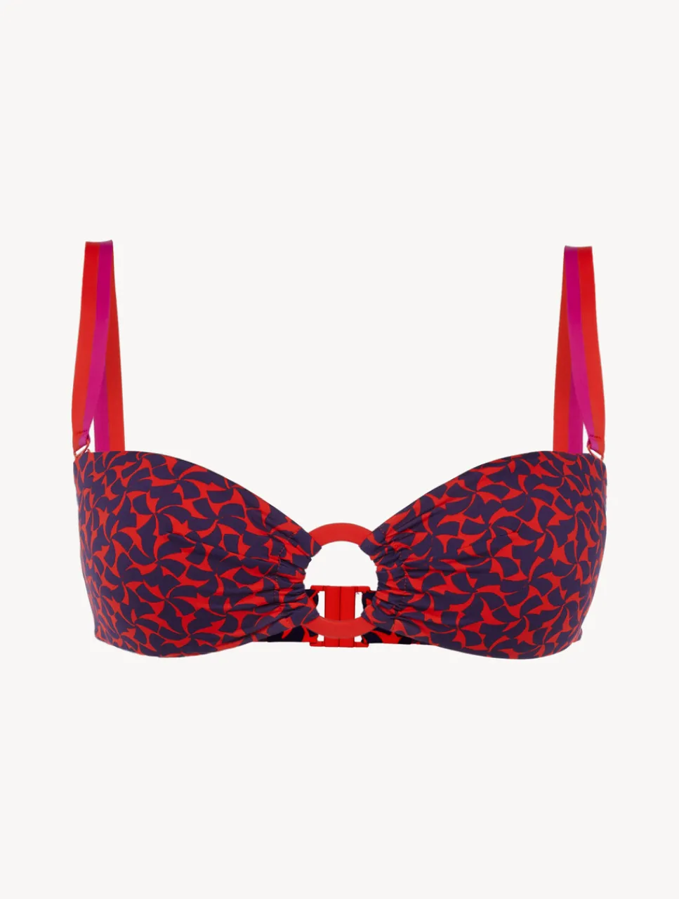 La Perla Bandeau Bikini Top In Red And Blue< Bikinis