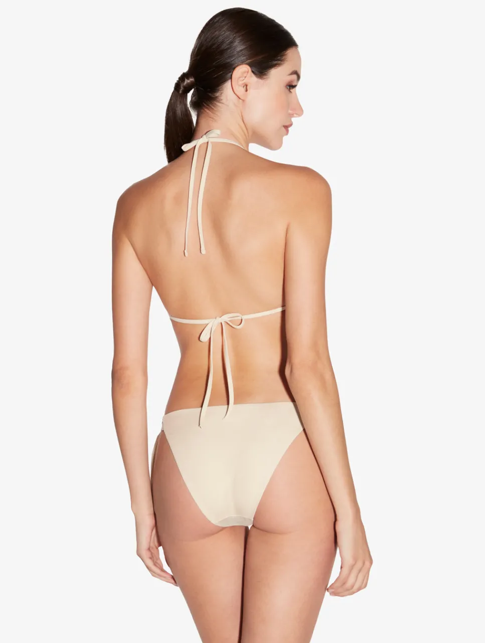 La Perla Bikini Brief In Champagne With Beading< Bikinis
