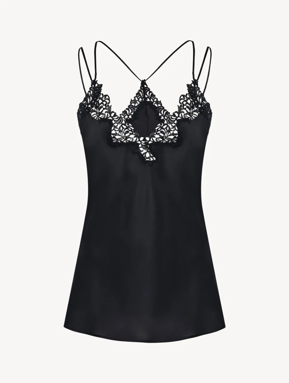 La Perla Camisole In Silk With Macramé Frastaglio< Camisoles|Pajamas