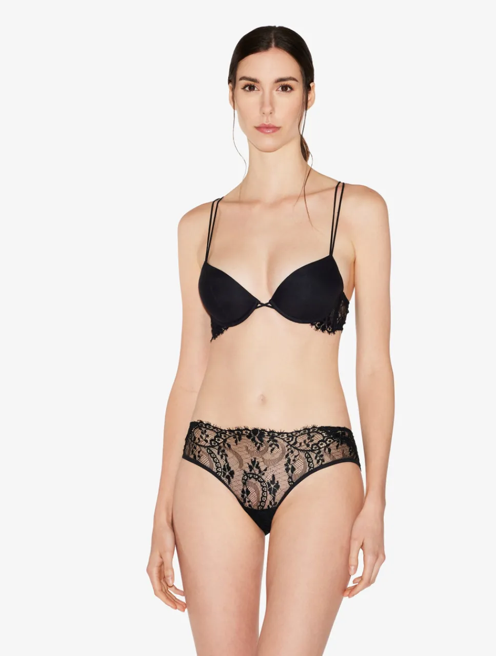 La Perla Leavers Lace Medium Briefs< Mid-Rise