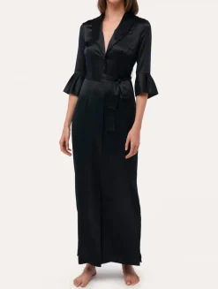 La Perla Long Silk Belted Robe< Robes|Silk Sleepwear