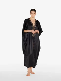 La Perla Long Silk Robe With Macramé< Robes|Silk Sleepwear