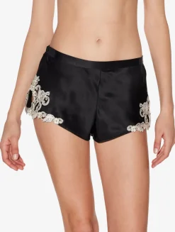 La Perla Silk Satin Sleep Shorts With Frastaglio< Pajamas|Sleep Shorts & Trousers