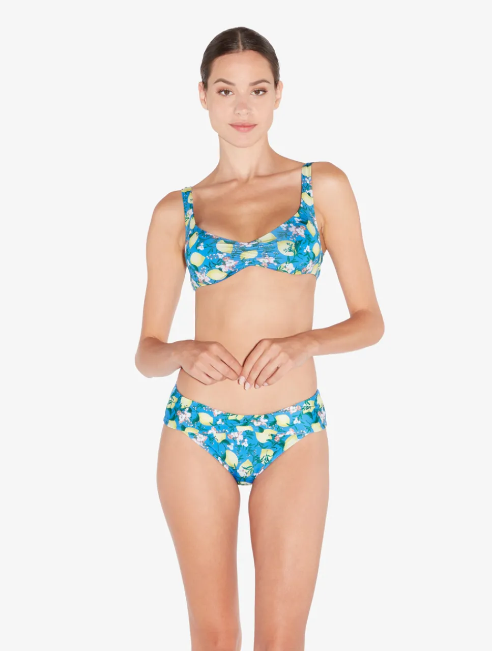 La Perla Printed Bikini Brief With Draped Waist< Bikinis