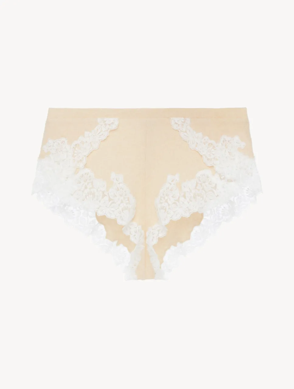 La Perla Cashmere Blend Ribbed Sleep Shorts In Halo With Frastaglio< Pajamas|Loungewear