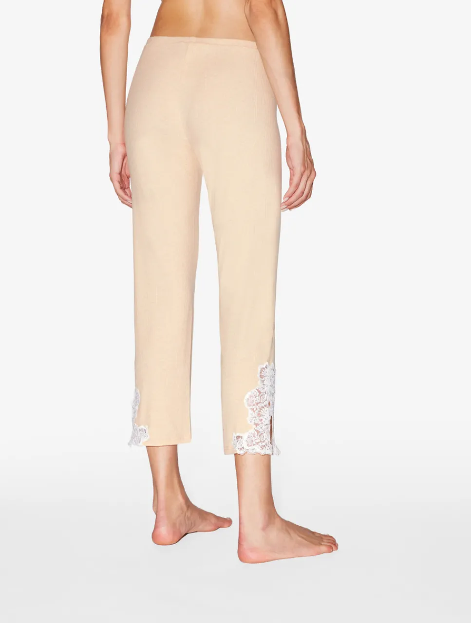 La Perla Cashmere Blend Ribbed Trousers In Halo With Frastaglio< Pajamas|Loungewear