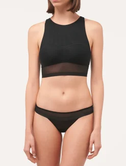 La Perla Crop Top In Stretch Tulle< Bralette|Padded