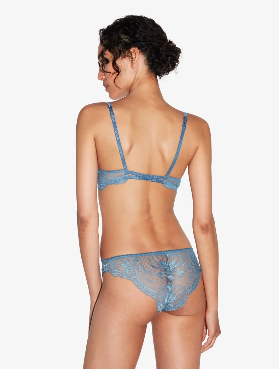 La Perla Dark Lace Push-up Bra< Padded|Push-Up
