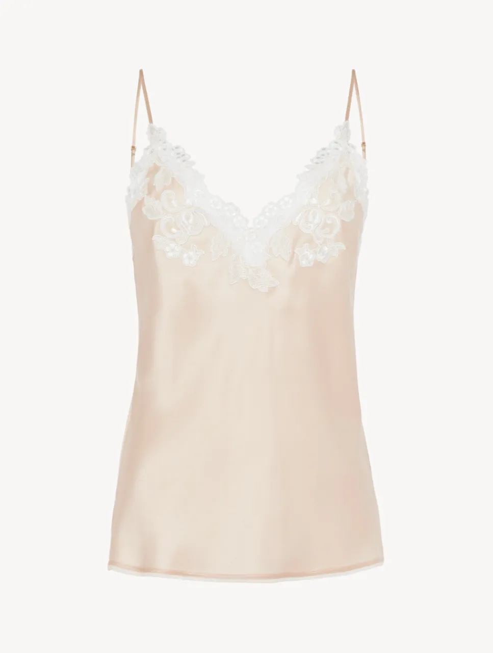 La Perla Halo Silk Satin Camisole With Frastaglio< Camisoles|Silk Sleepwear