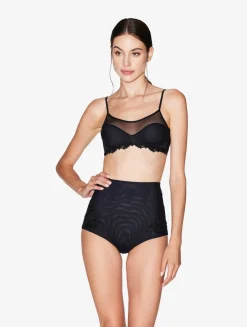 La Perla High-waisted Briefs In Stretch Tulle< High-Waist|Shapewear