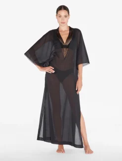 La Perla Kaftan In With Beading< Beach Coverups