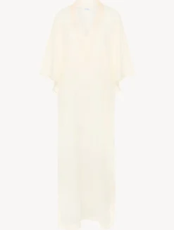 La Perla Kaftan In Champagne With Beading< Beach Coverups