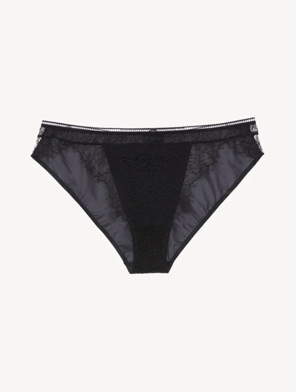 La Perla Lace Brief In Onyx< Mid-Rise