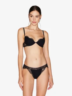 La Perla Lace Brief In Onyx< Mid-Rise