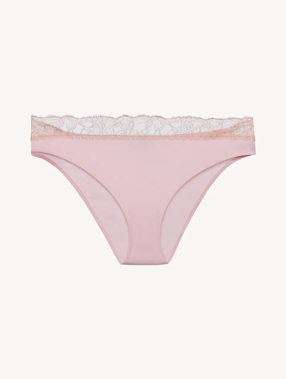 La Perla Lace Medium Brief In Powder Pink And Sand< Mid-Rise