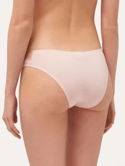 La Perla Lace Medium Brief In Powder Pink And Sand< Mid-Rise