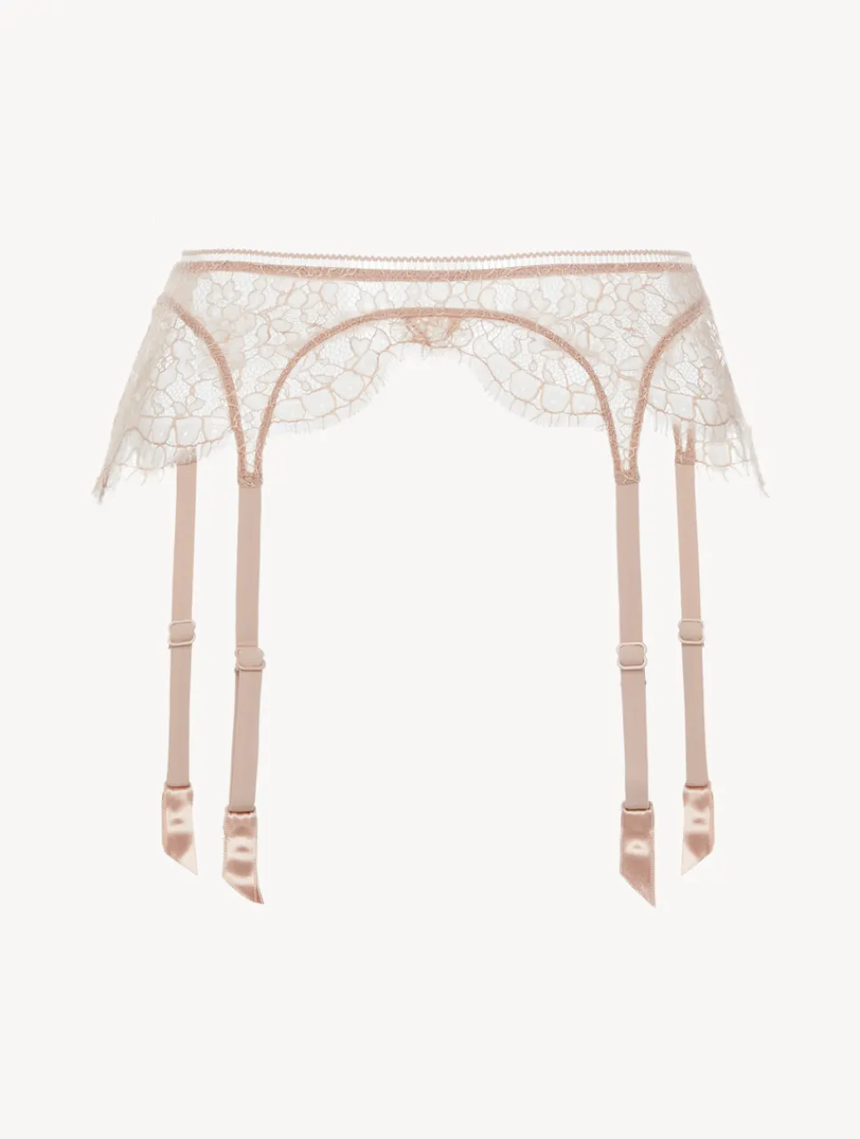 La Perla Lace Suspender Belt In Oak Blush< Garter Belts