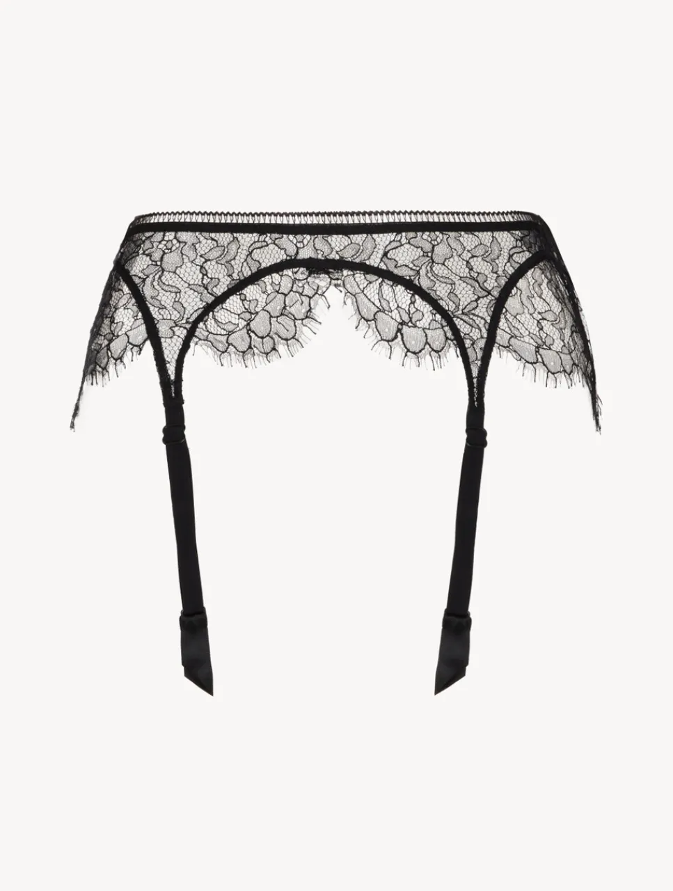 La Perla Lace Suspender Belt In Onyx< Garter Belts
