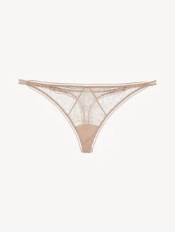 La Perla Lace Thong In Oak Blush< G String & Thong
