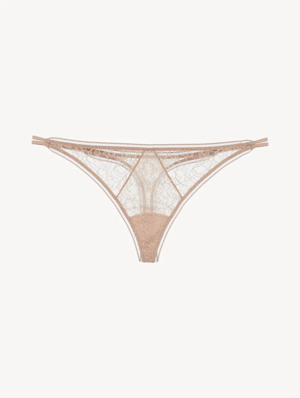 La Perla Lace Thong In Oak Blush< G String & Thong