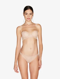 La Perla Lace Thong In Oak Blush< G String & Thong
