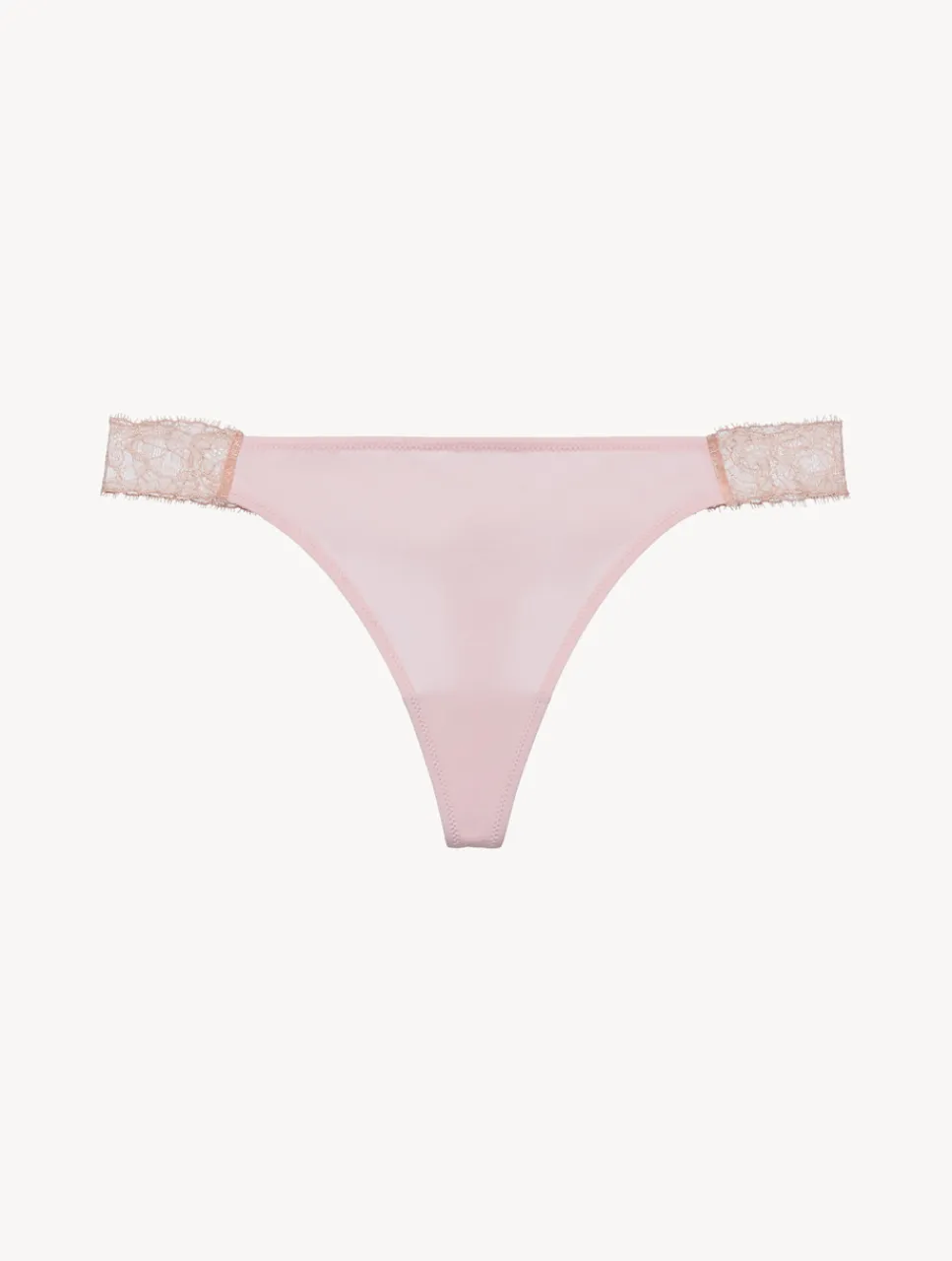 La Perla Lace Thong In Powder Pink And Sand< G String & Thong