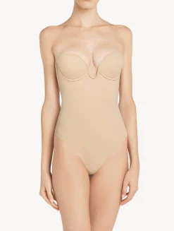 La Perla Latte-coloured Underwired Padded U-bra Bodysuit< Bodysuits & Bustiers|Shapewear