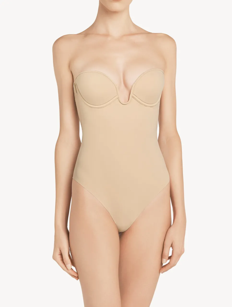 La Perla Latte-coloured Underwired Padded U-bra Bodysuit< Bodysuits & Bustiers|Shapewear