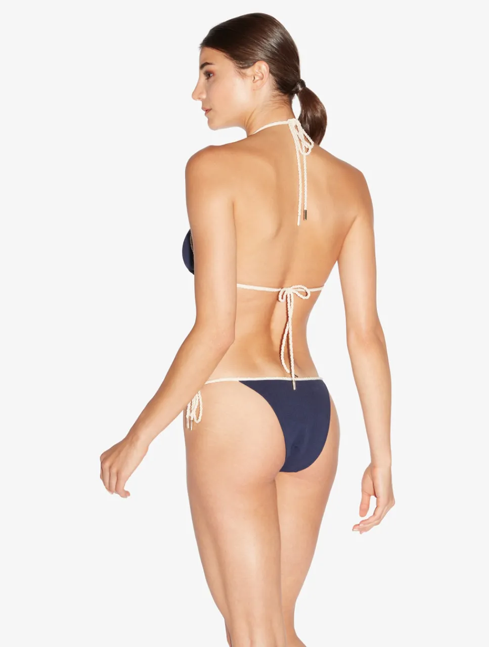 La Perla Monogram Triangle Bikini Top In Navy< Bikinis