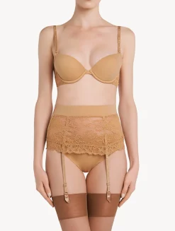 La Perla Lycra Control Fit Suspender With Chantilly Lace< Shapewear|Garter Belts