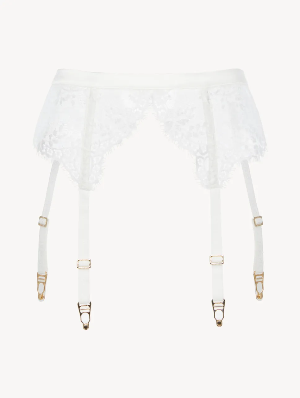 La Perla Off-white Lace Suspender Belt< Garter Belts