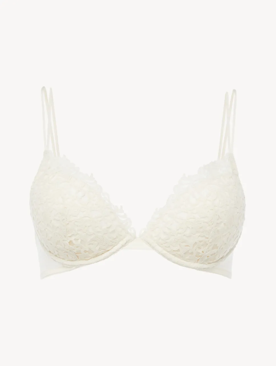 La Perla Off-white Macramé Push-up Bra< Padded|Push-Up