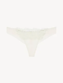 La Perla Off-white Thong With Macramé< G String & Thong