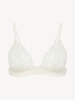 La Perla Off-white Triangle Bra With Macramé< Triangle|Wireless