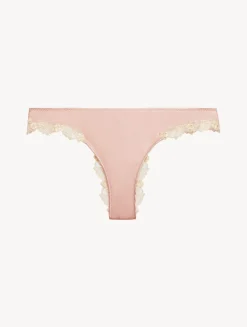 La Perla Silk Brazilian Briefs With Ivory Frastaglio< Brazilian