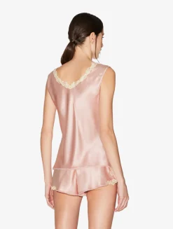 La Perla Silk Satin Top With Frastaglio< Camisoles|Pajamas