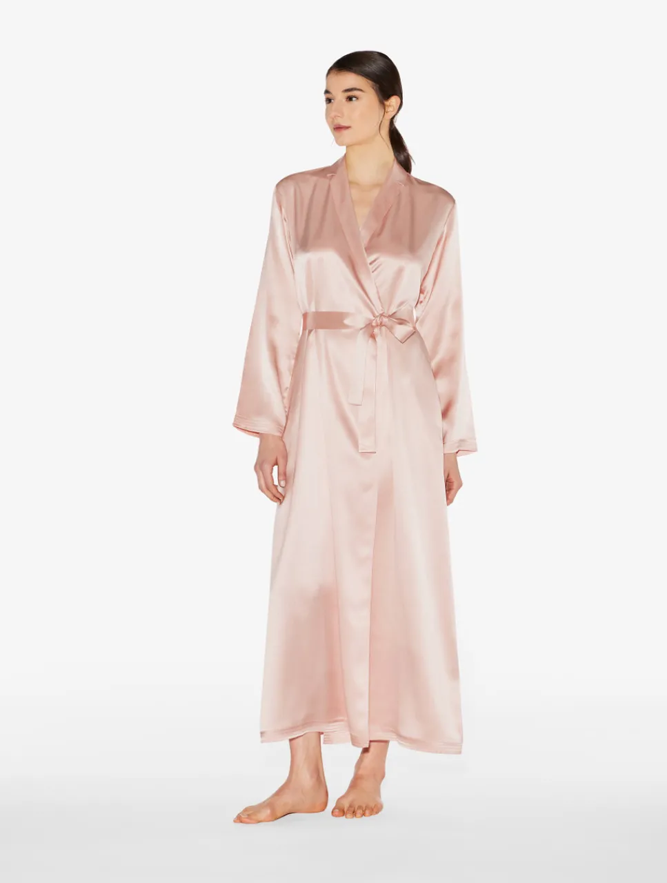 La Perla Powder Silk Long Robe< Robes|Silk Sleepwear