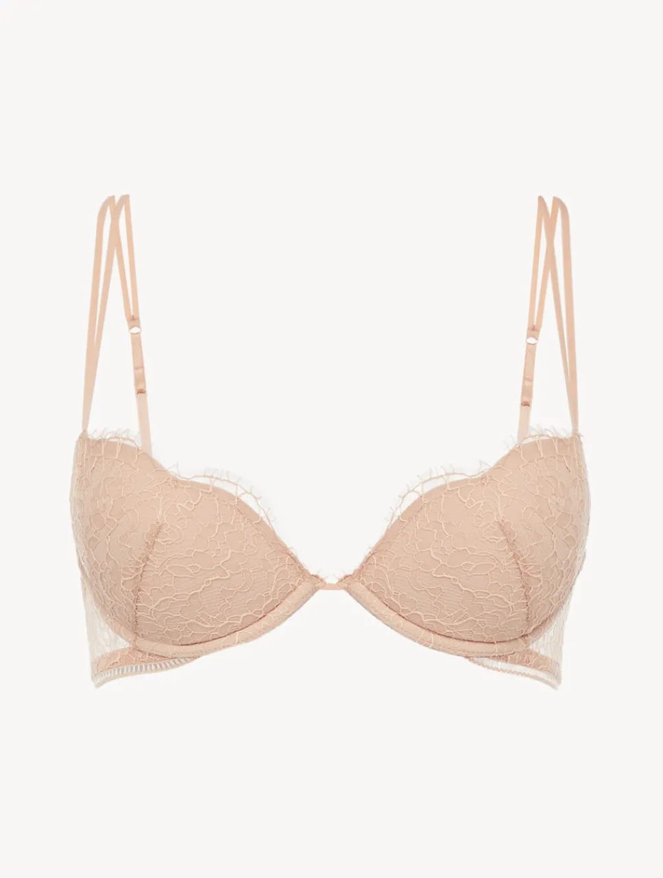 La Perla Push-up Bra With Lace In Oak Blush< Padded|Push-Up