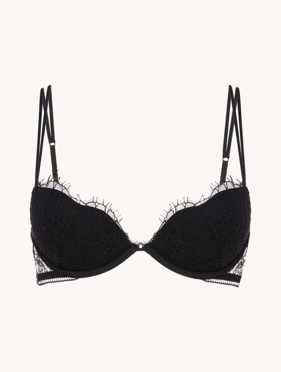 La Perla Push-up Bra With Lace In Onyx< Padded|Push-Up