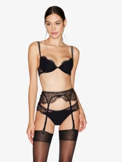 La Perla Push-up Bra With Lace In Onyx< Padded|Push-Up